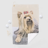 Yorkshire Terrier Painting - Niedliche Original Do Golfhandtuch (Insitu)