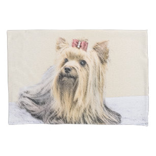 Yorkshire Terrier Painting - Niedliche Original Do Kissenbezug