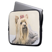 Yorkshire Terrier Painting - Niedliche Original Do Laptopschutzhülle (Vorderseite Links)
