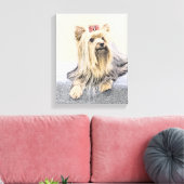 Yorkshire Terrier Painting - Niedliche Original Do Leinwanddruck (Insitu (Wohnzimmer))