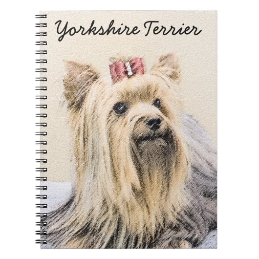Yorkshire Terrier Painting - Niedliche Original Do Notizblock (Vorderseite)