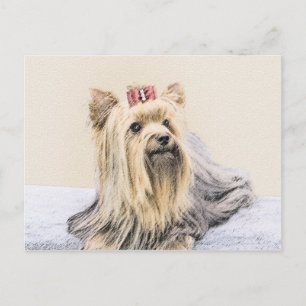 Yorkshire Terrier Painting - Niedliche Original Do Postkarte