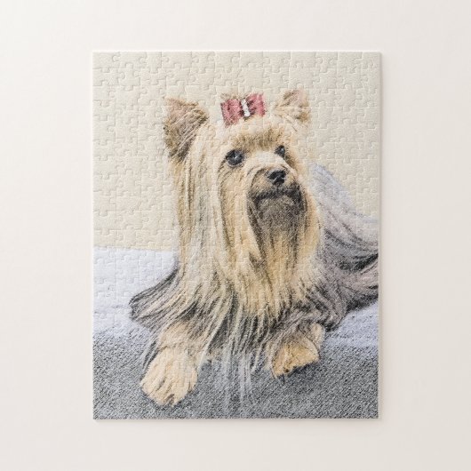Yorkshire Terrier Painting - Niedliche Original Do Puzzle (Vertikal)