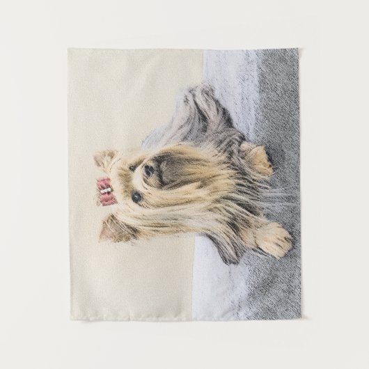 Yorkshire Terrier Painting - Niedliche Original Do Wandteppich (Vorderseite)