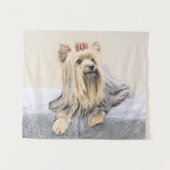 Yorkshire Terrier Painting - Niedliche Original Do Wandteppich (Vorderseite (Horizontal))