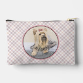 Yorkshire Terrier Painting Niedliche Original Dog Zubehörtasche (Rückseite)