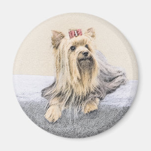 Yorkshire Terrier Painting - Niedliche Original Hu Magnet