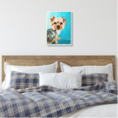 Yorkshire Terrier Painting von Alfred Fox Leinwanddruck (Insitu (Schlafzimmer))