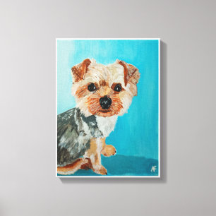 Yorkshire Terrier Painting von Alfred Fox Leinwanddruck