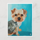 Yorkshire Terrier Painting von Alfred Fox Postkarte (Vorderseite)