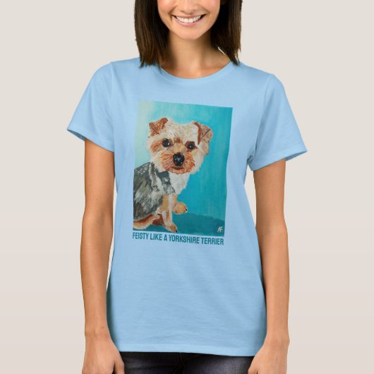 Yorkshire Terrier Painting von Alfred Fox T-Shirt (Vorderseite)