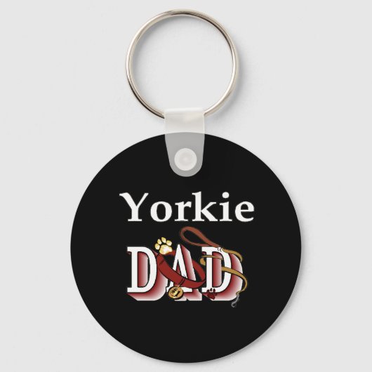 Yorkshire Terrier Papa Schlüsselanhänger (Vorderseite)