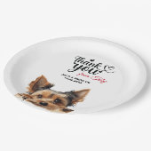 Yorkshire Terrier Pappteller (Schrägansicht)