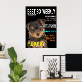 Yorkshire Terrier Parody Magazine Cover Poster (Heimbüro)