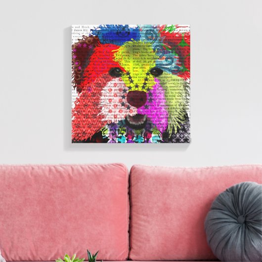 Yorkshire Terrier - Patchwork Leinwanddruck (Insitu (Wohnzimmer))