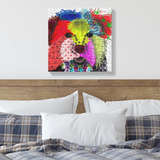 Yorkshire Terrier - Patchwork Leinwanddruck (Insitu (Schlafzimmer))