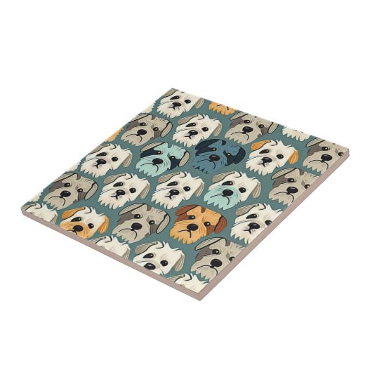 Yorkshire Terrier Pattern Fliese (Seite)