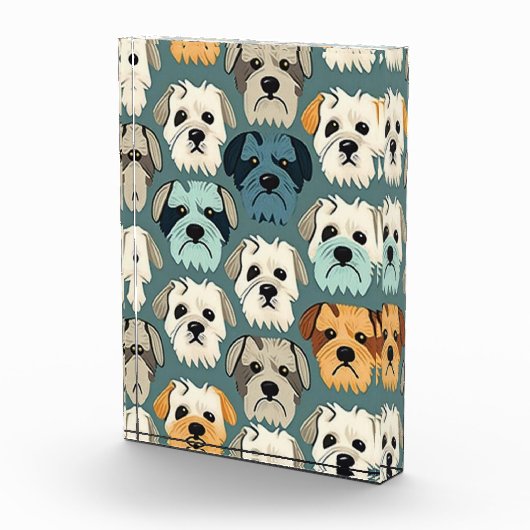 Yorkshire Terrier Pattern Fotoblock (Rechts)