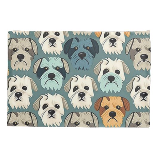 Yorkshire Terrier Pattern Kissenbezug (Rückseite)