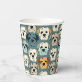 Yorkshire Terrier Pattern Pappbecher (Rückseite)