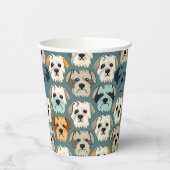 Yorkshire Terrier Pattern Pappbecher (Links)