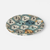 Yorkshire Terrier Pattern Pappteller (Schrägansicht)