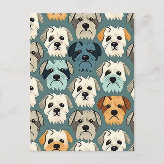 Yorkshire Terrier Pattern Postkarte (Vorderseite)