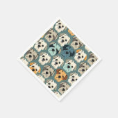 Yorkshire Terrier Pattern Serviette (Ecke)