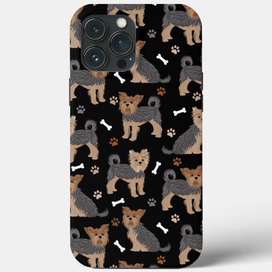 Yorkshire Terrier Paws and Bones Yorkie Dog Case-Mate iPhone Hülle (Rückseite)