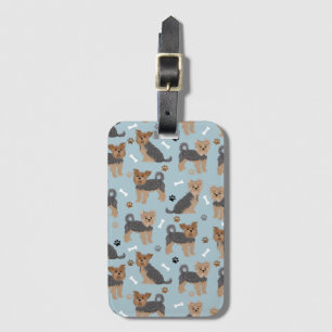 Yorkshire Terrier Paws and Bones Yorkie Dog Gepäckanhänger