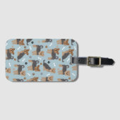 Yorkshire Terrier Paws and Bones Yorkie Dog Gepäckanhänger (Vorderseite (Horizontal))