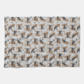 Yorkshire Terrier Paws and Bones Yorkie Dog Geschirrtuch (Horizontal)