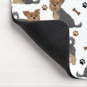 Yorkshire Terrier Paws and Bones Yorkie Dog Mousepad (Ecke)