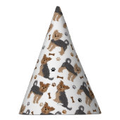 Yorkshire Terrier Paws and Bones Yorkie Dog Partyhütchen (Rechts)