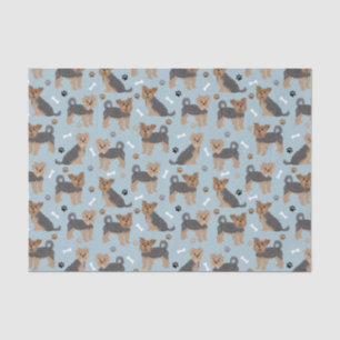 Yorkshire Terrier Paws and Bones Yorkie Dog Seidenpapier