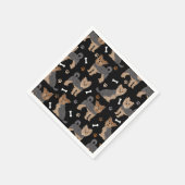 Yorkshire Terrier Paws and Bones Yorkie Dog Serviette (Ecke)