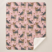 Yorkshire Terrier Paws and Bones Yorkie Dog Sherpadecke (Vorderseite)