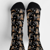 Yorkshire Terrier Paws and Bones Yorkie Dog Socken (Oben)