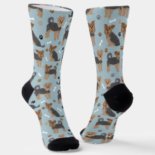 Yorkshire Terrier Paws and Bones Yorkie Dog Socks Socken