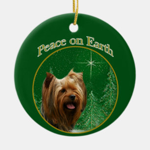 Yorkshire Terrier Peace Keramik Ornament