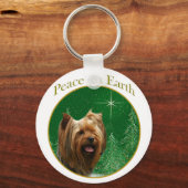 Yorkshire Terrier Peace Schlüsselanhänger (Vorderseite)