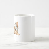 Yorkshire Terrier Peeking Niedlich Adorable Funny  Kaffeetasse (Mittel)