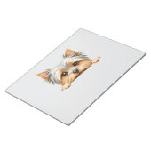 Yorkshire Terrier Peeking Niedlich Adorable Funny Notizblock (angewinkelt)