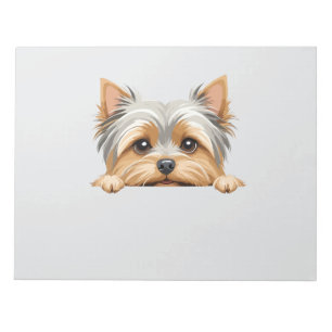 Yorkshire Terrier Peeking Niedlich Adorable Funny Notizblock