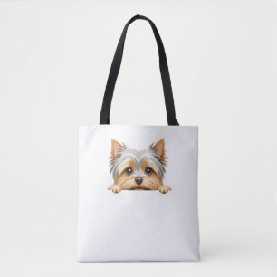 Yorkshire Terrier Peeking Niedlich Adorable Funny  Tasche