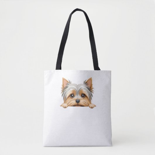 Yorkshire Terrier Peeking Niedlich Adorable Funny  Tasche (Vorderseite)