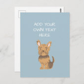 Yorkshire Terrier Personalisiert Dog Name Postkarte (Vorne/Hinten)