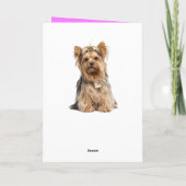 Yorkshire Terrier Pink Niedlich Yorkie Happy Birth Karte (Rückseite)