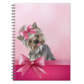 Yorkshire Terrier Pink Princess Yorkie Puppy Dog Notizblock (Vorderseite)
