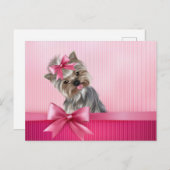 Yorkshire Terrier Pink Princess Yorkie Puppy Dog Postkarte (Vorne/Hinten)